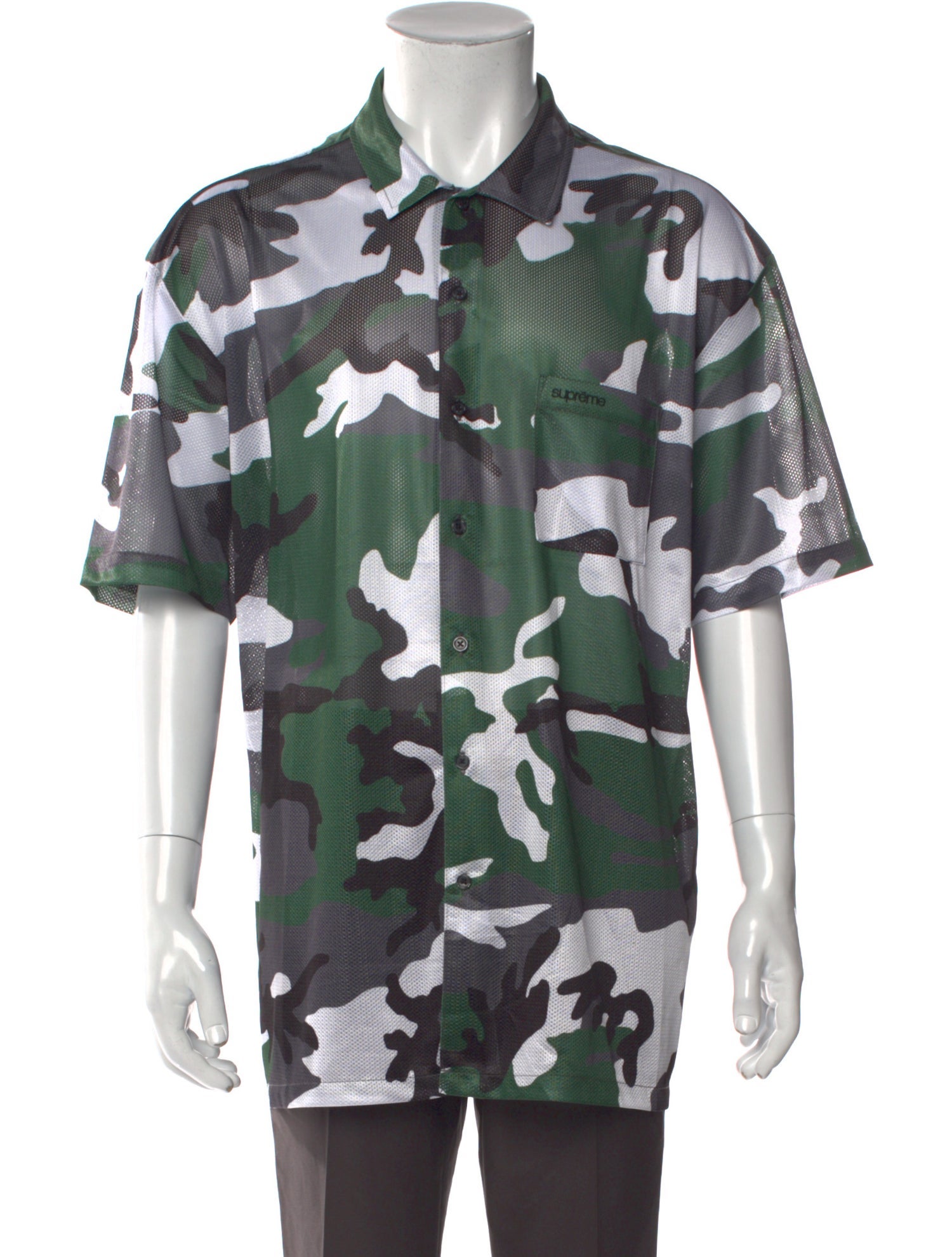 Supreme 2020 Camo Mesh S/S Shirt