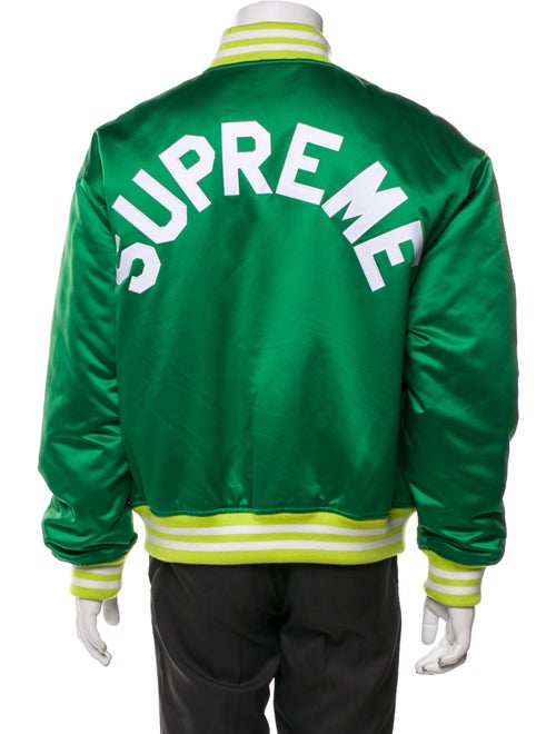 Supreme x Mitchell & Ness 2024 Satin Varsity Bomber Jacket