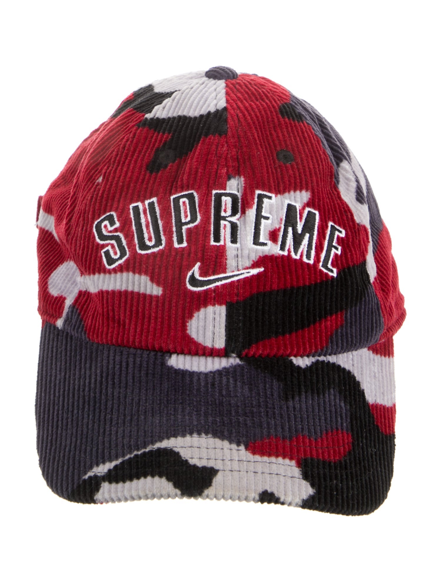 Supreme x Nike Arc Corduroy 'Red Camo' 6-Panel Cap