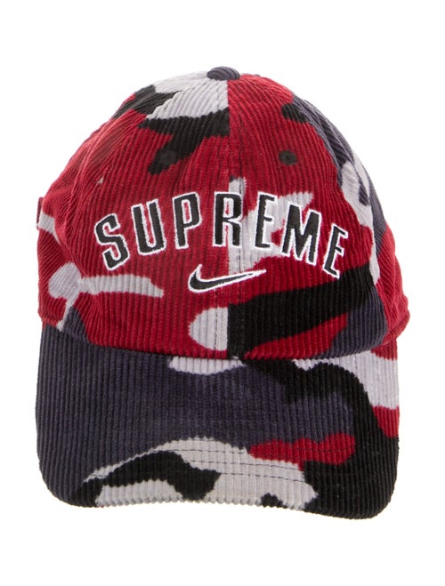 Supreme x Nike Arc Corduroy 'Red Camo' 6-Panel Cap