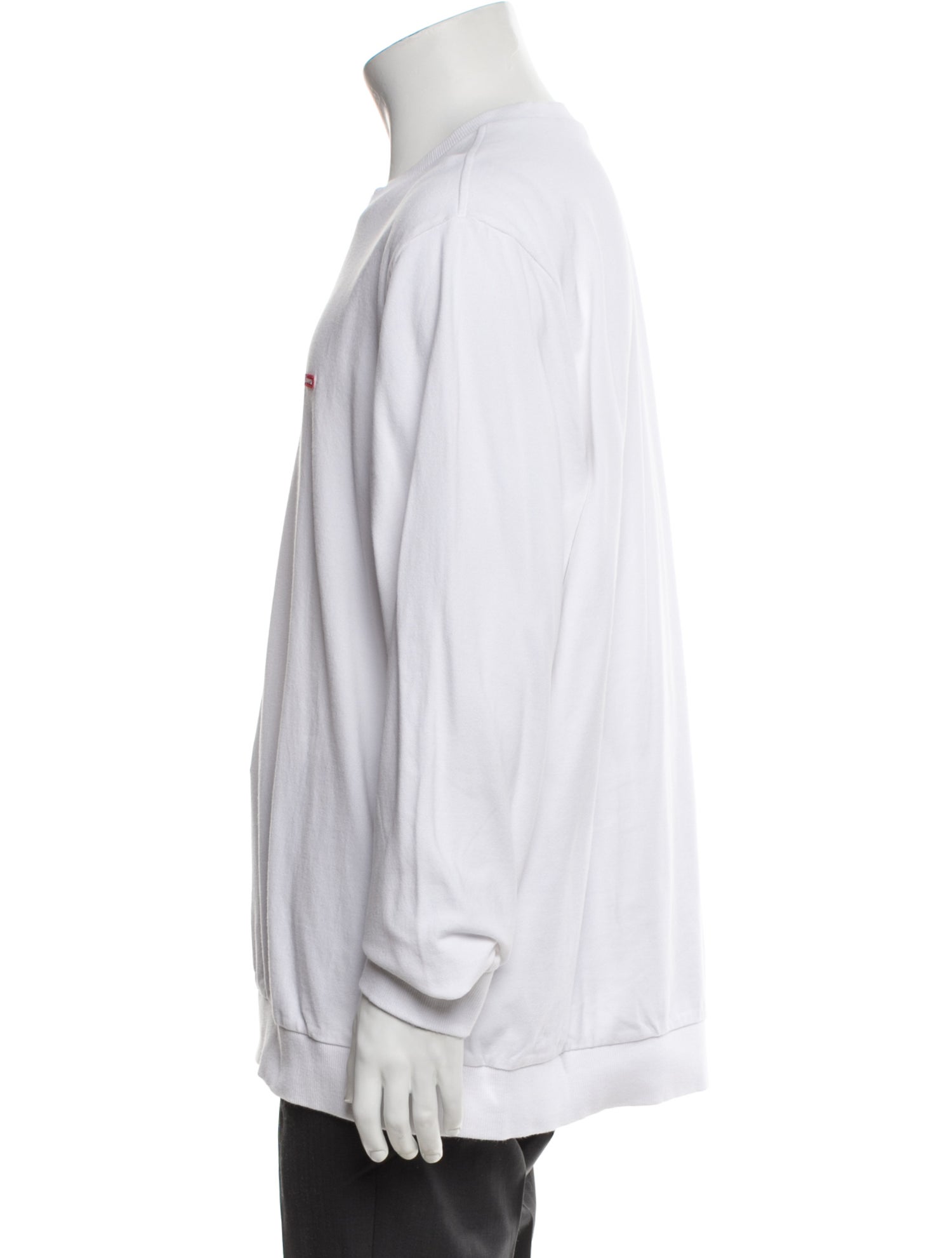 Supreme Small Box Logo Pique Long Sleeve Crewneck Crew Neck Sweatshirt