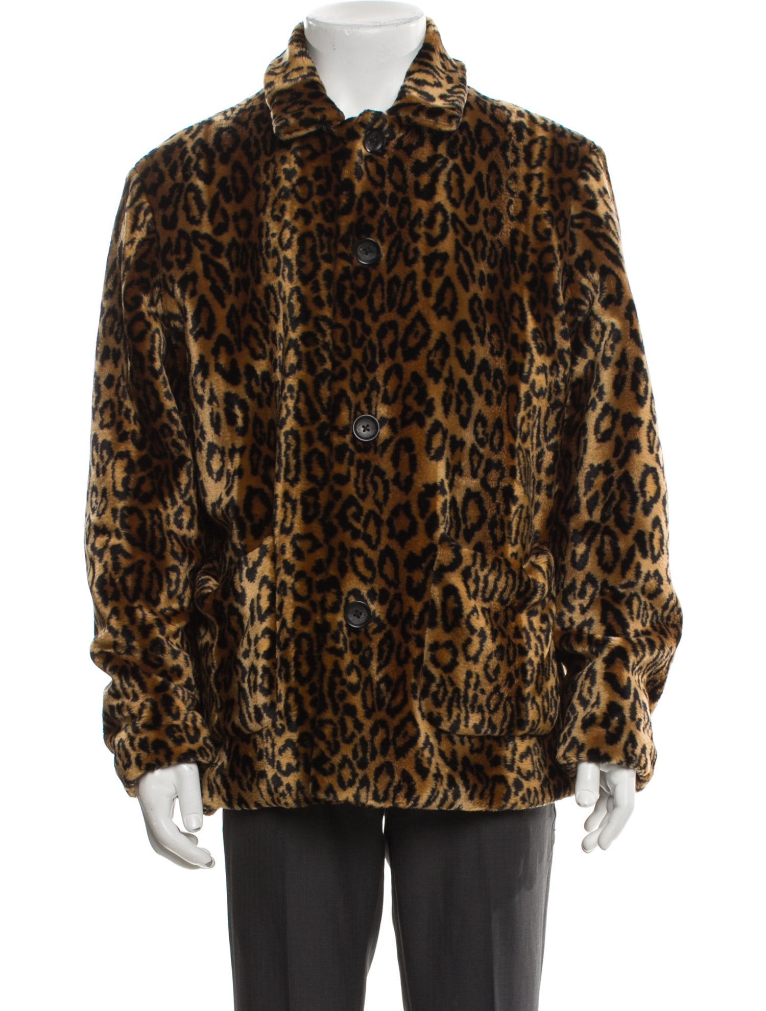 Supreme 2016 Leopard Print Faux Fur Jacket