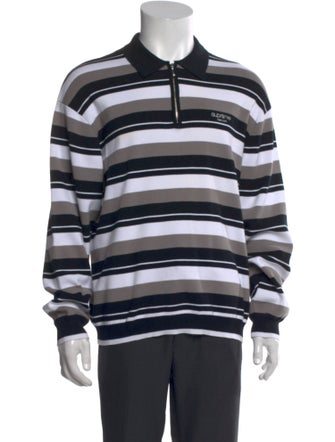 Supreme 2024 Stripe Zip Polo Shirt