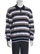 Supreme 2024 Stripe Zip Polo Shirt