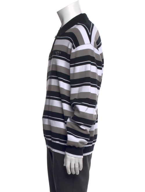 Supreme 2024 Stripe Zip Polo Shirt