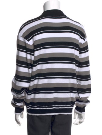 Supreme 2024 Stripe Zip Polo Shirt