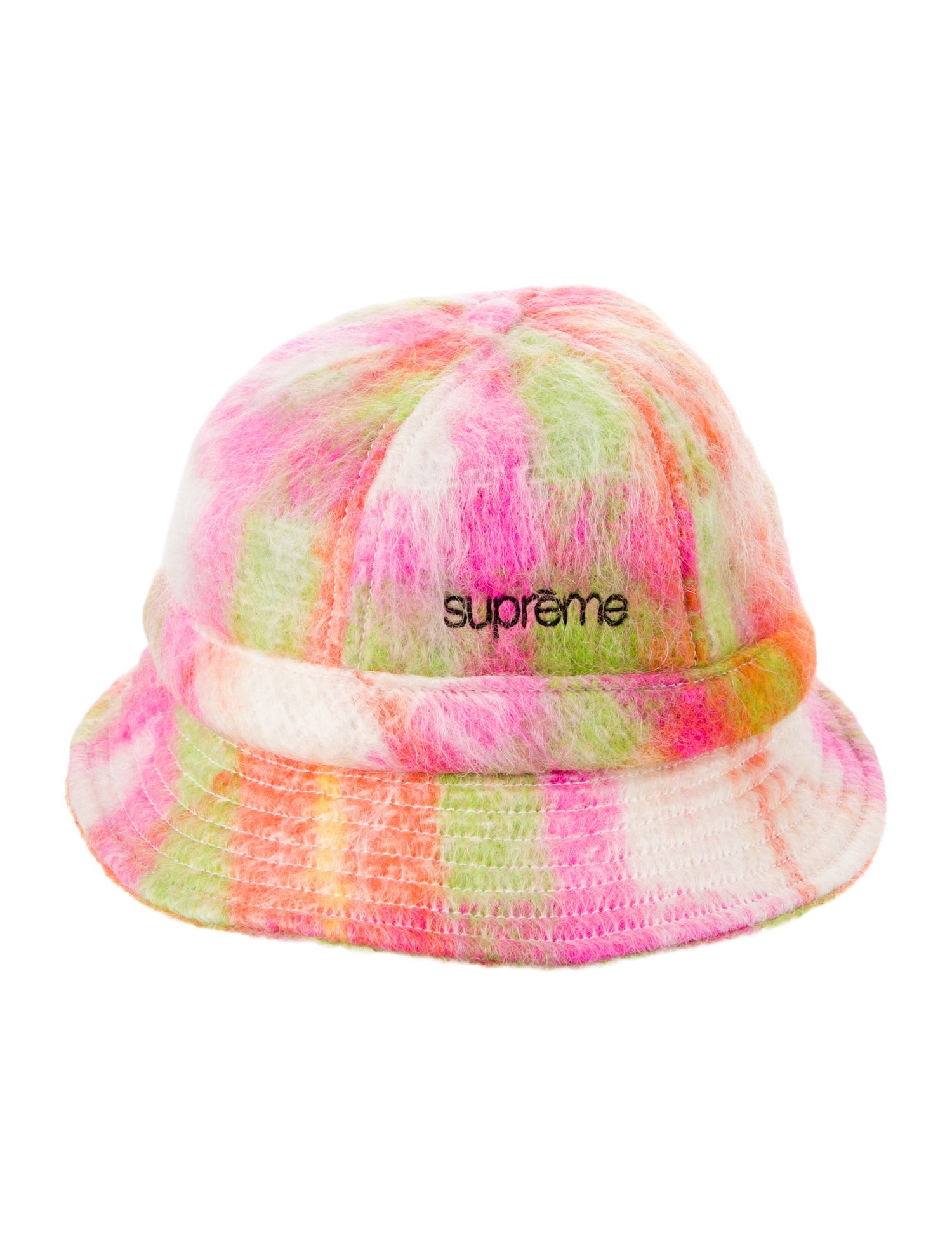 Supreme Mohair Plaid Bell Hat