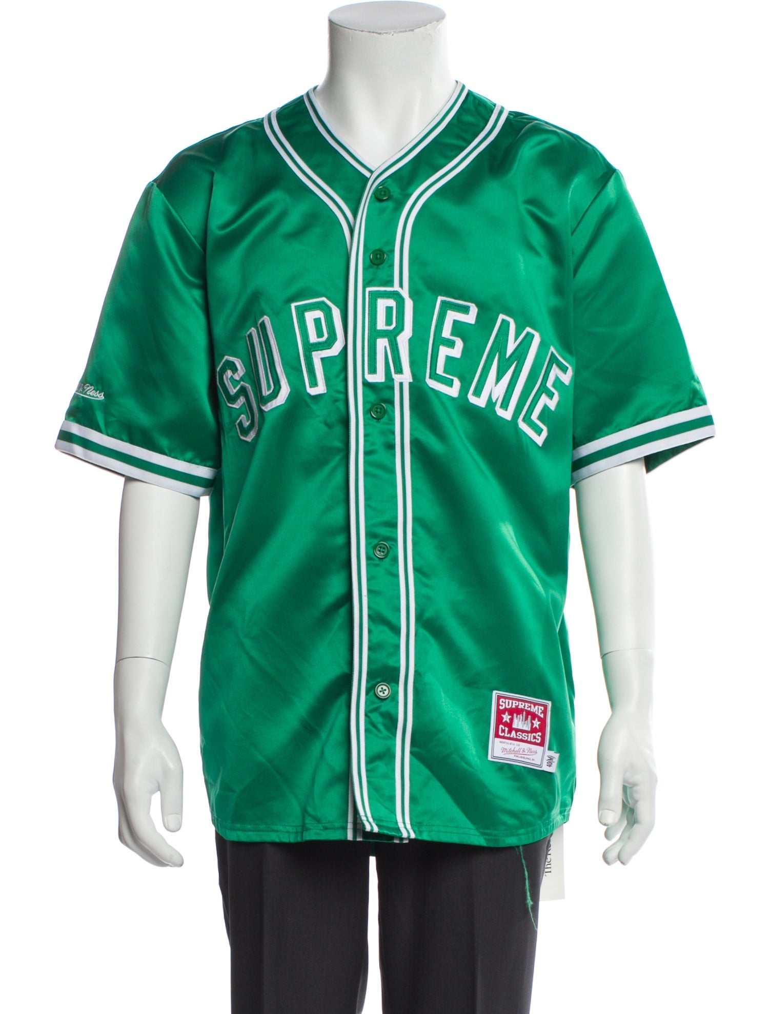 Supreme x Mitchell & Ness 2023 Satin Baseball Jersey Jersey