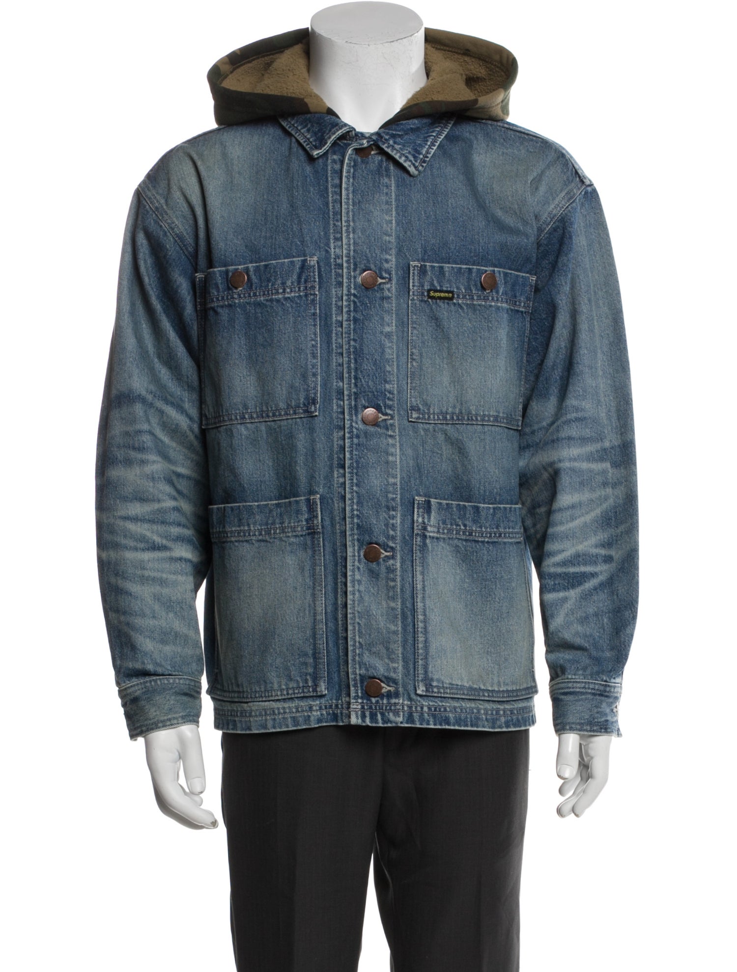 Supreme 2025 Worn Hooded Chore Denim Jacket w/ Tags