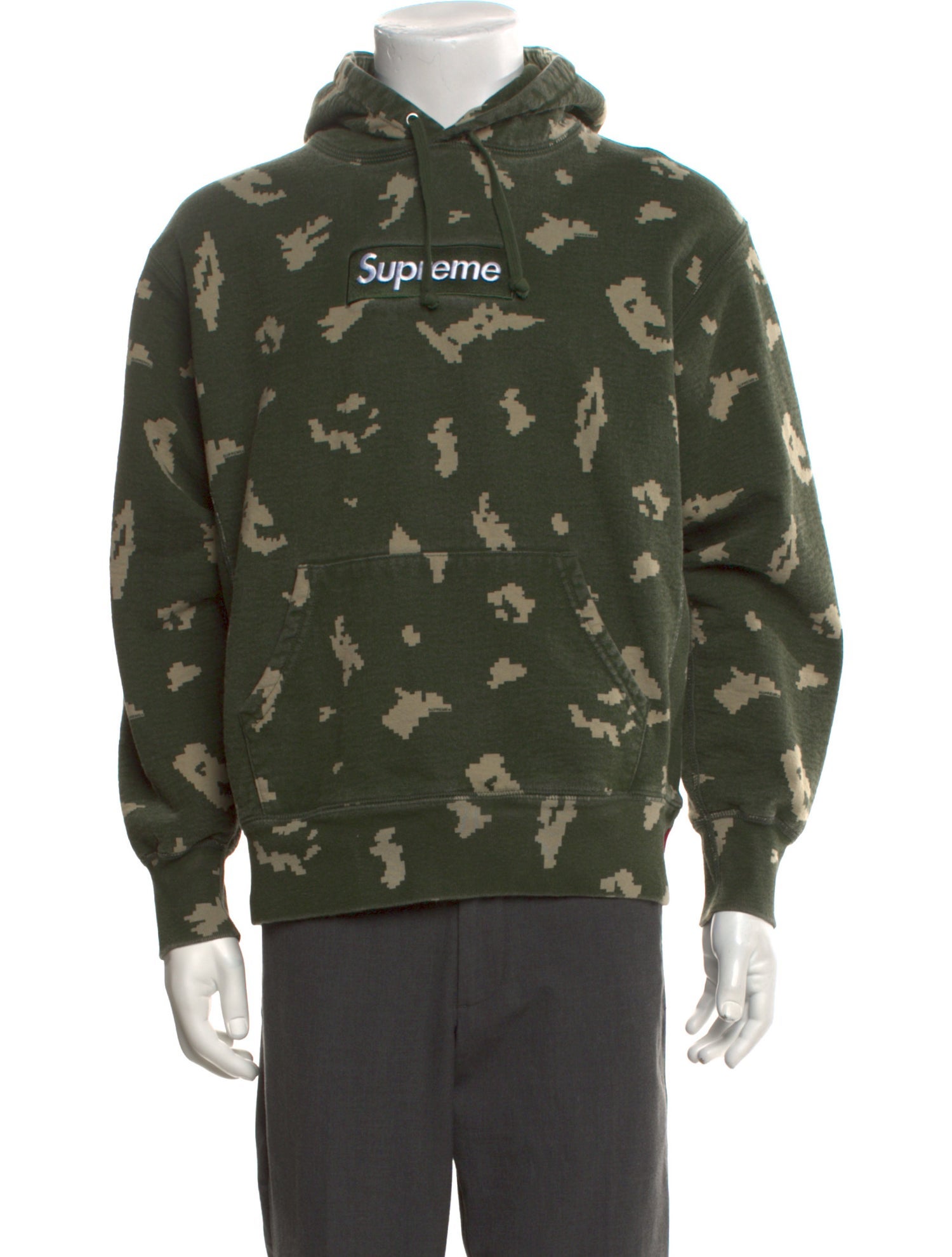 Supreme 2021 Box Logo 'Olive Russian Camo' Hoodie