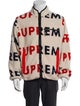 Supreme Reversible Logo Fleece Sherpa Windbreaker
