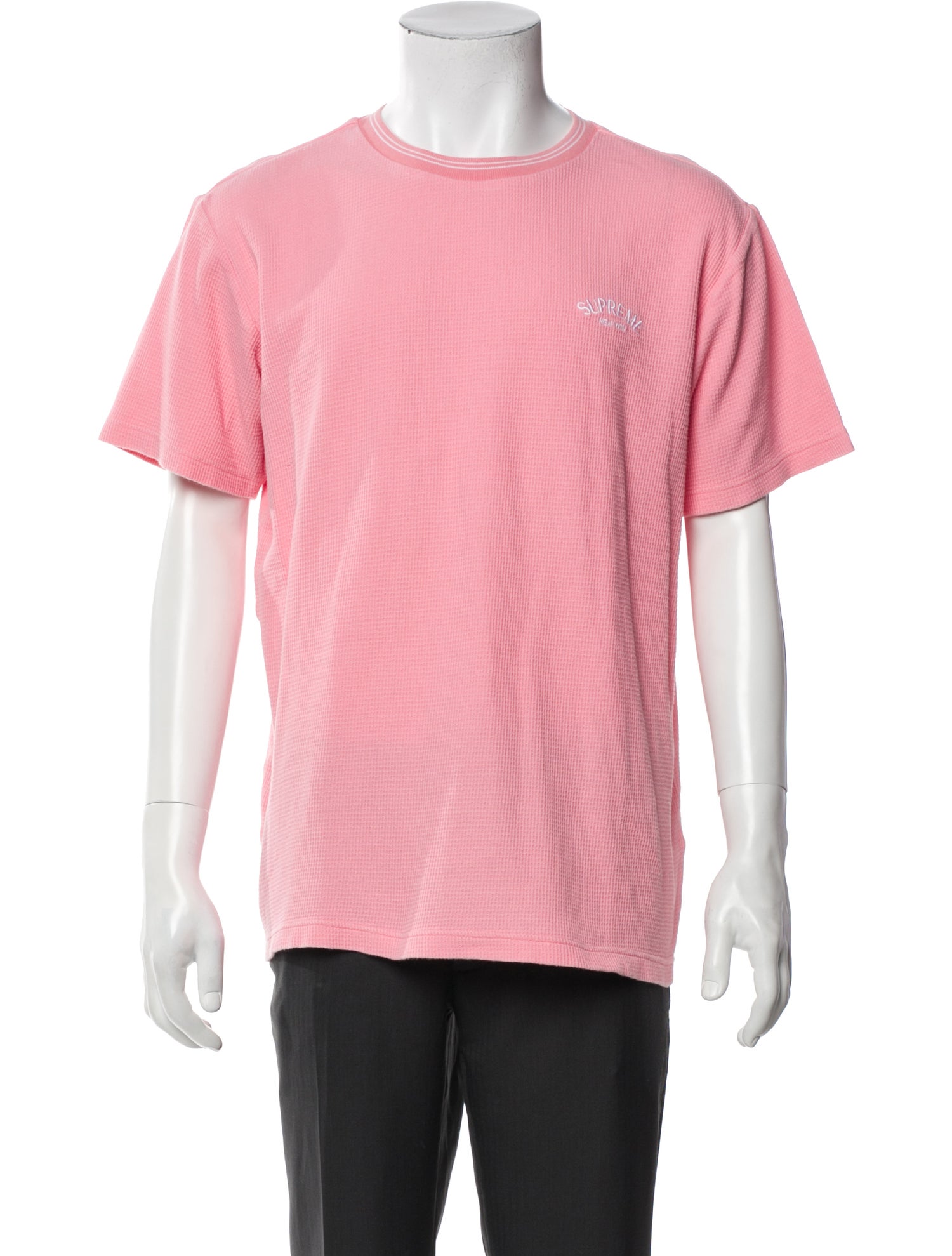Supreme Stripe Rib Waffle Crew Neck T-Shirt