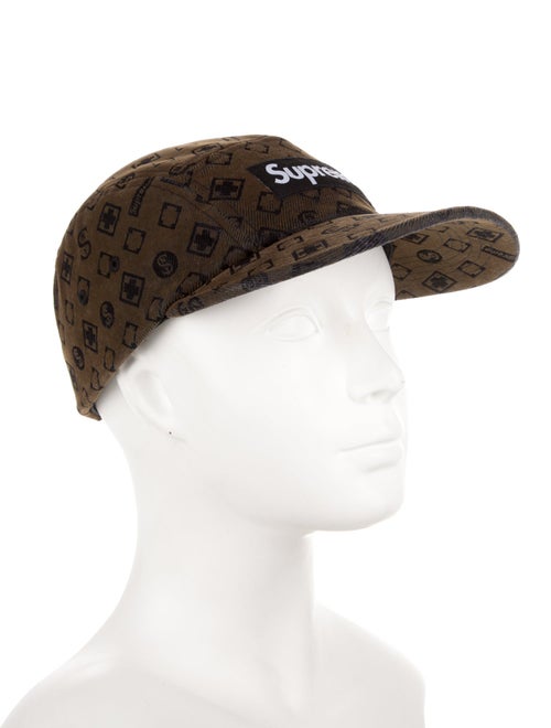 Supreme Flocked Denim Camp Cap