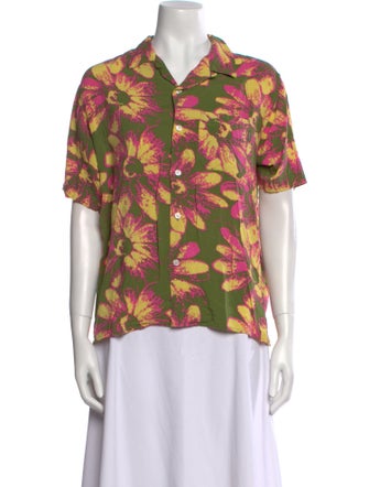 Supreme Printed Short Sleeve Button-Up Top