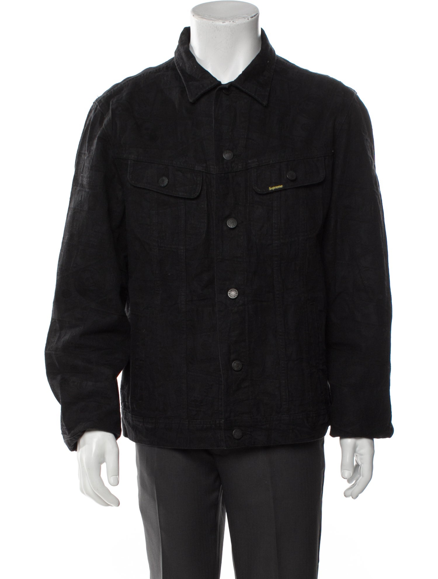 Supreme '100 Dollar Bill' Trucker Jacket