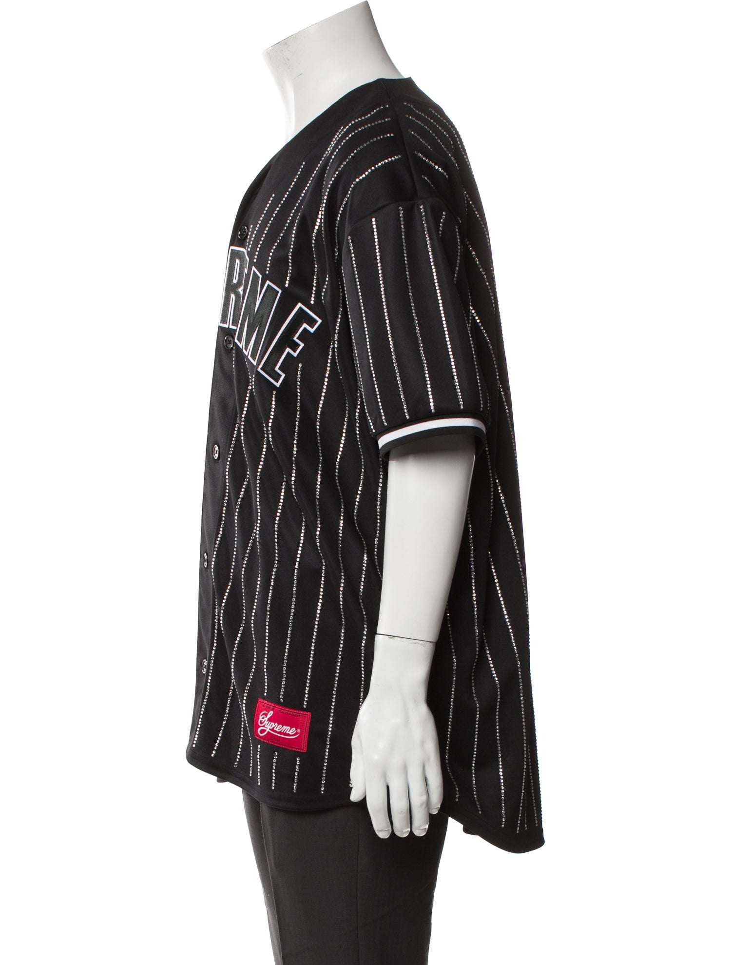 Supreme 2022 Rhinestone Stripe T-Shirt