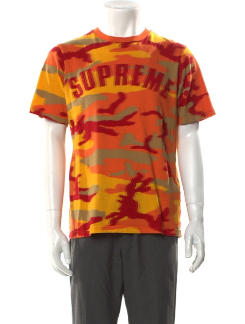 Supreme Camouflage Print Crew Neck T-Shirt