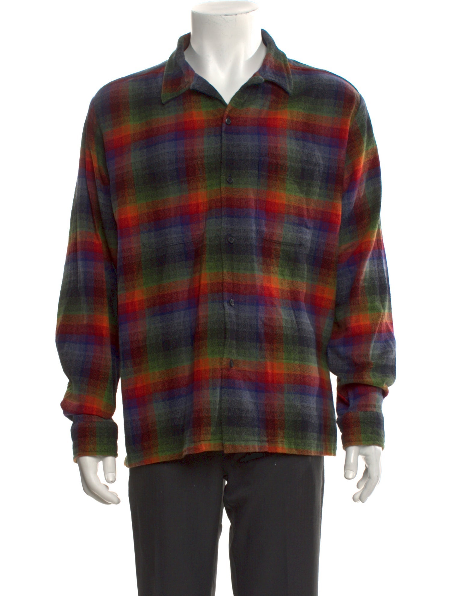 Supreme Plaid Print Long Sleeve Shirt