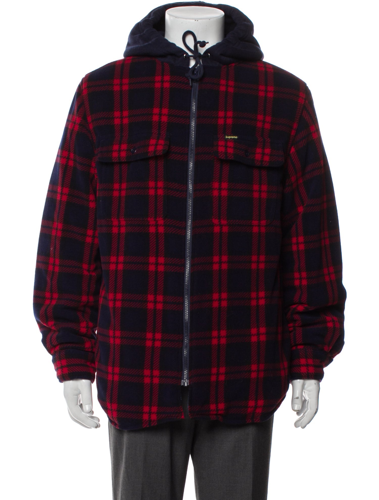 Supreme 2018 Hooded Plaid Work Shirt
