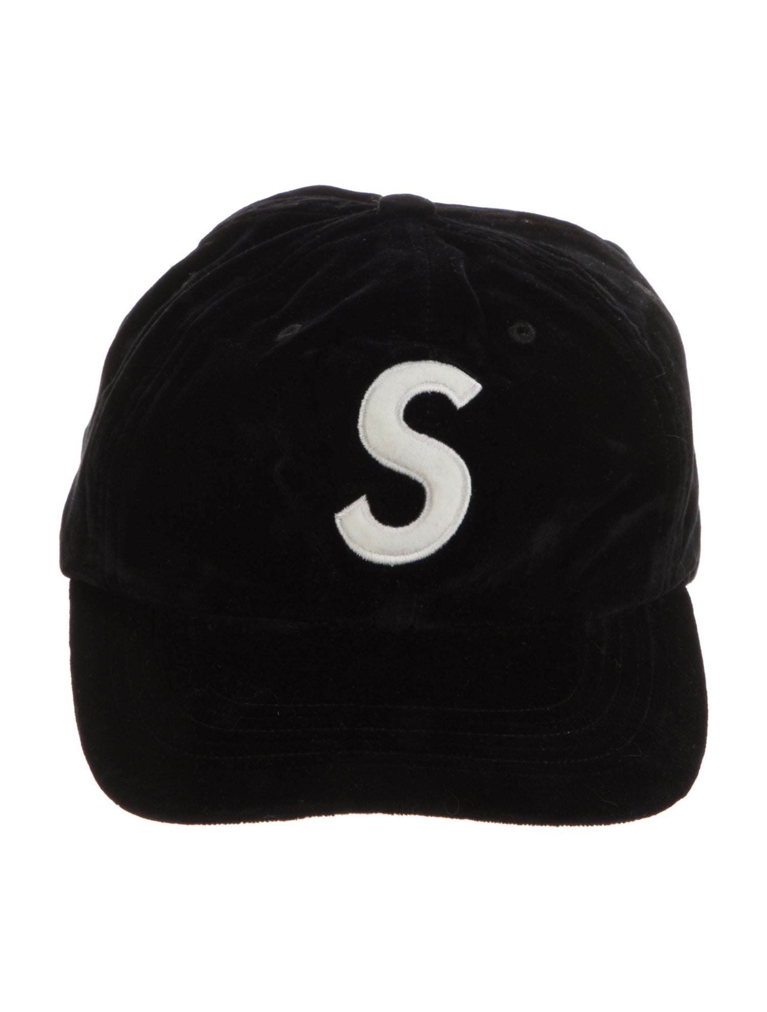 Supreme Velvet S Logo 6-Panel Hat