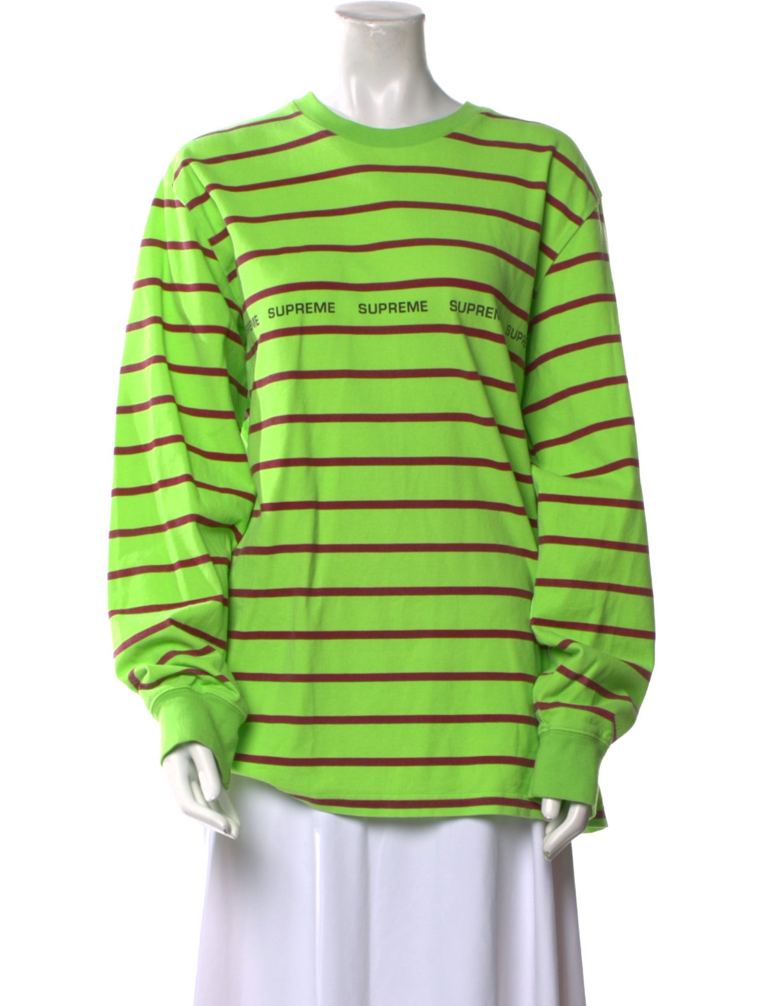Supreme Striped Crew Neck Top