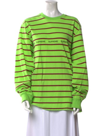 Supreme Striped Crew Neck Top