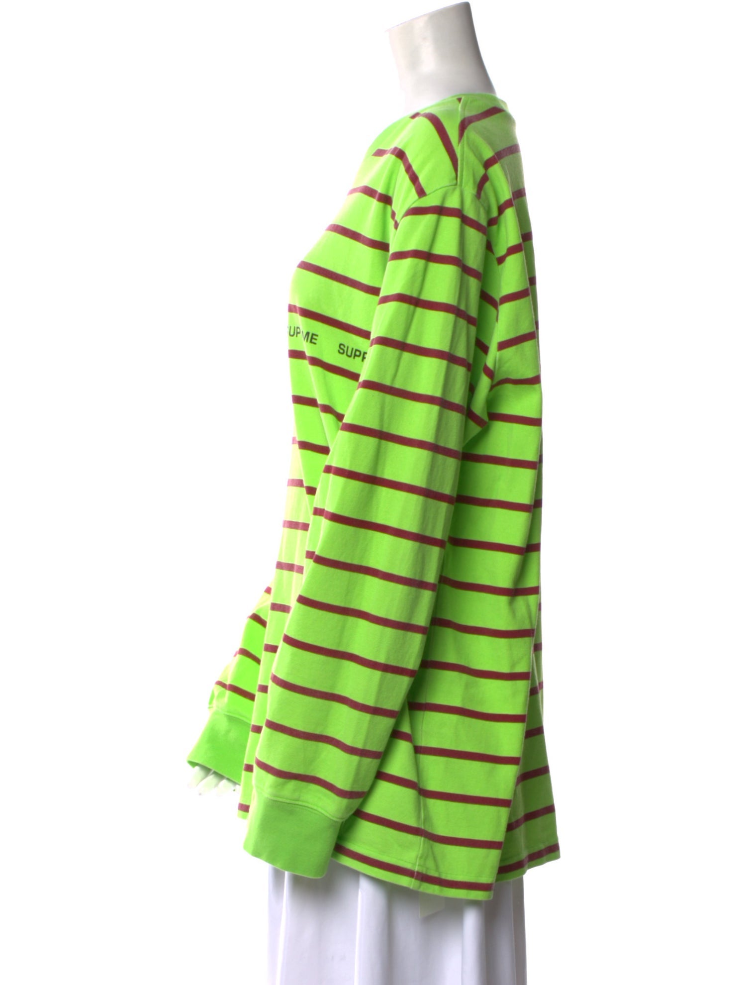 Supreme Striped Crew Neck Top