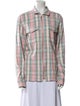 Supreme Plaid Print Long Sleeve Button-Up Top