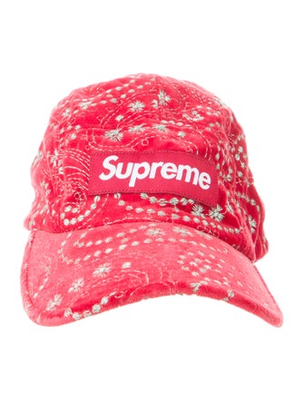 Supreme Velvet Paisley Camp Cap