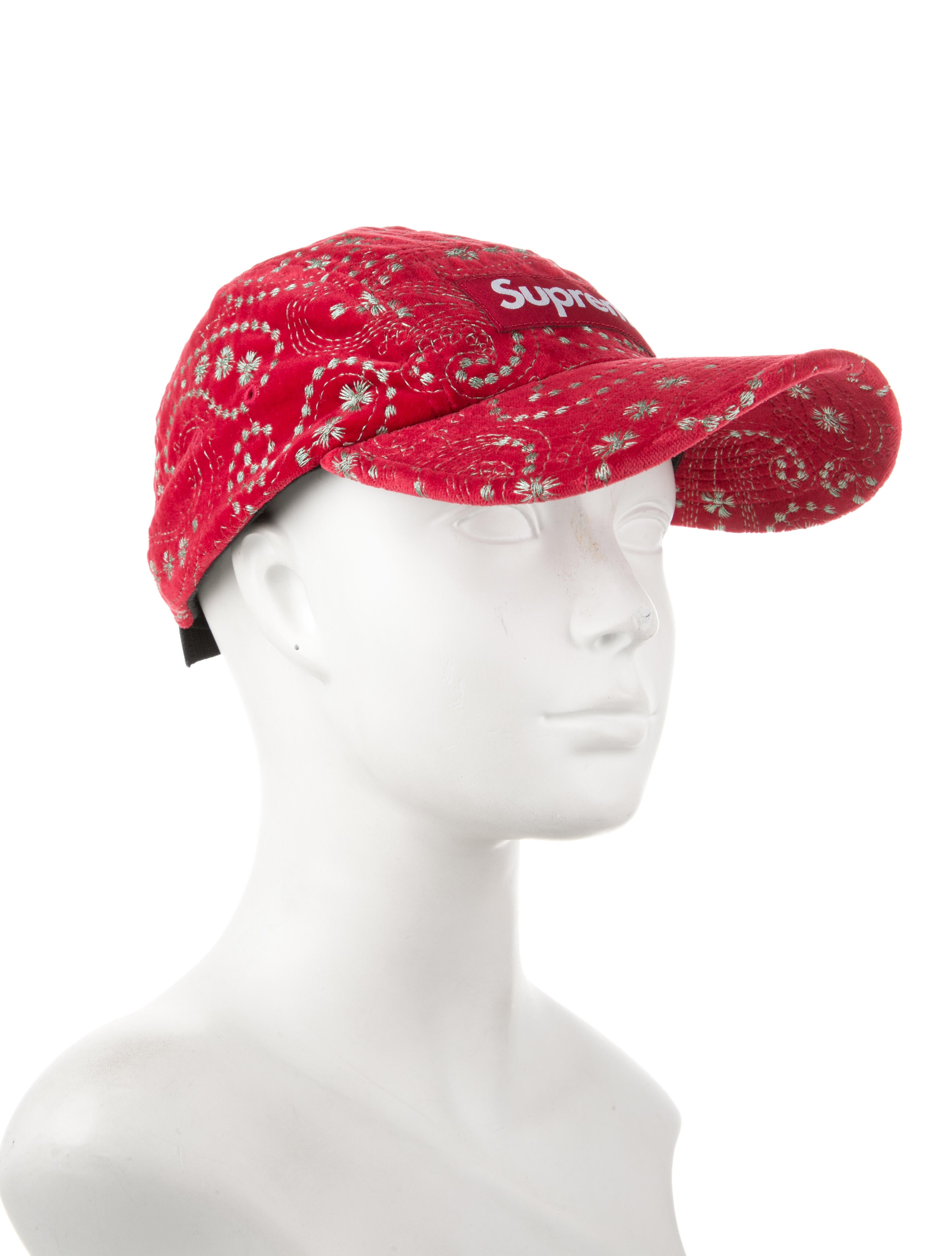 Supreme Velvet Paisley Camp Cap