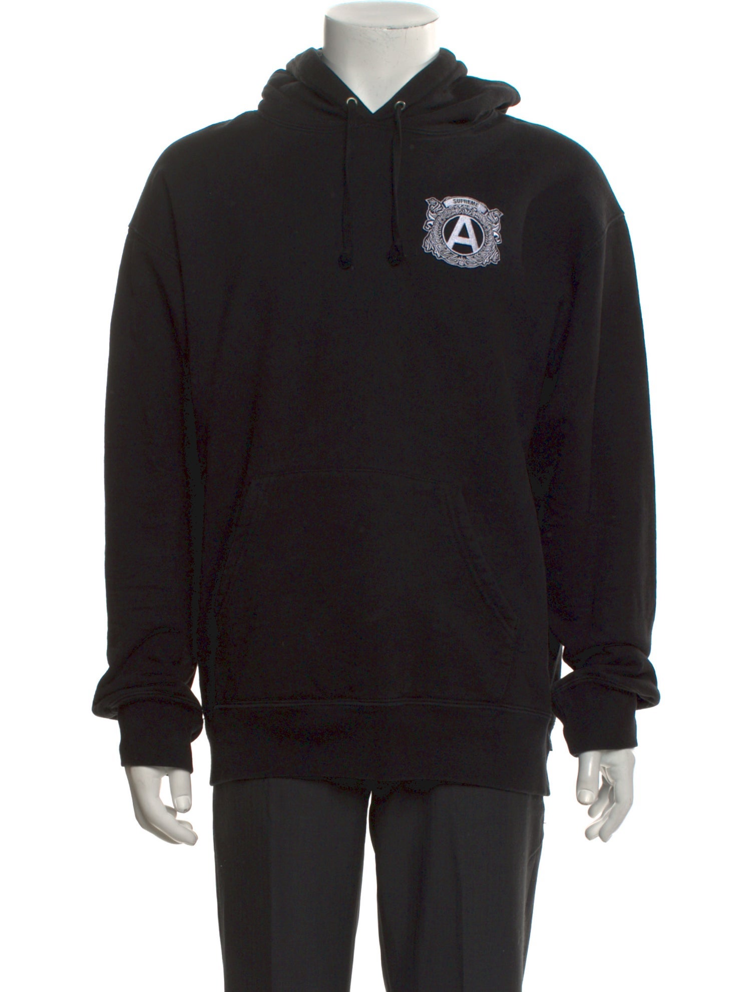 Supreme Quilted Pattern Graphic Print Hoodie