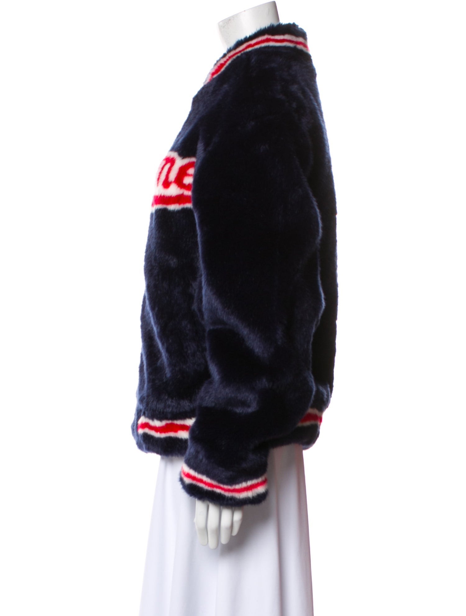 Supreme Faux Fur Graphic Print Coat