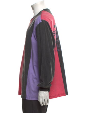 Supreme Colorblock Pattern Crew Neck T-Shirt