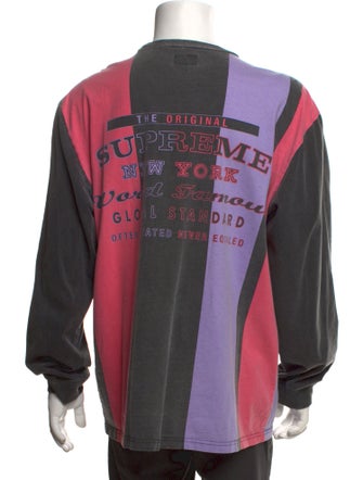Supreme Colorblock Pattern Crew Neck T-Shirt
