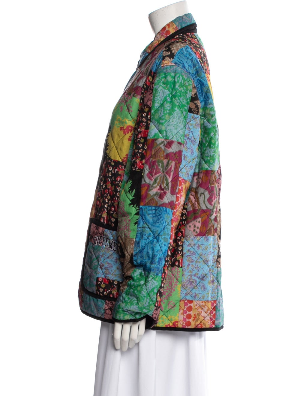 Supreme Reversible Patchwork Quilted Jacket Multi… - image 2