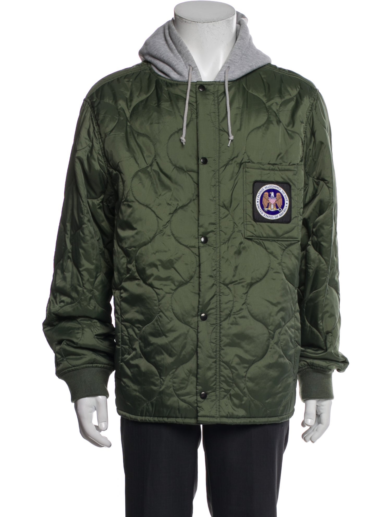 Supreme Graphic Print Puffer Coat