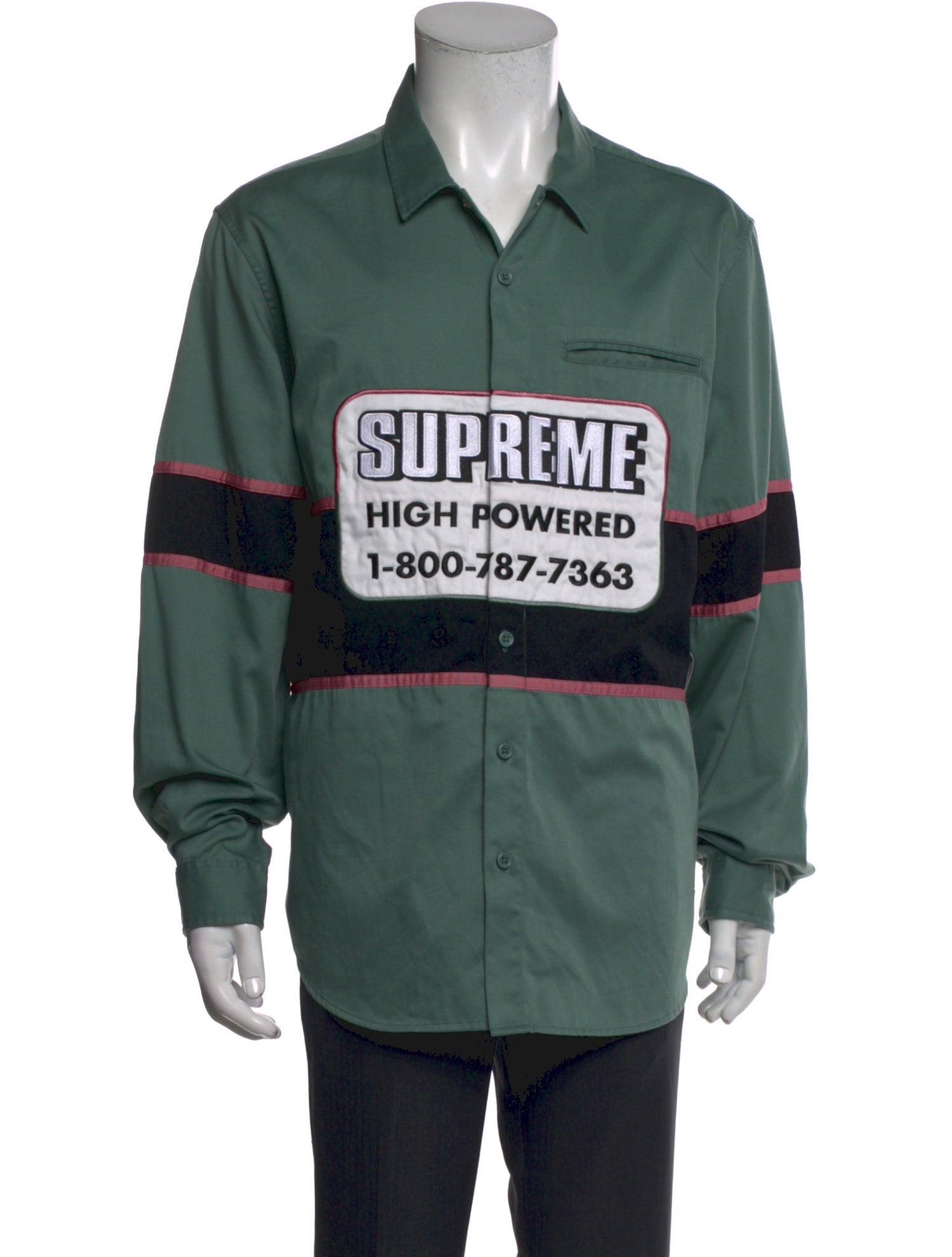 Supreme Graphic Print Long Sleeve Shirt