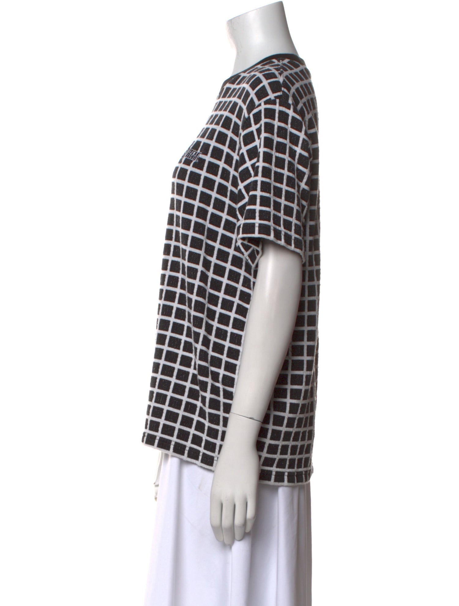 Supreme Plaid Print Crew Neck T-Shirt