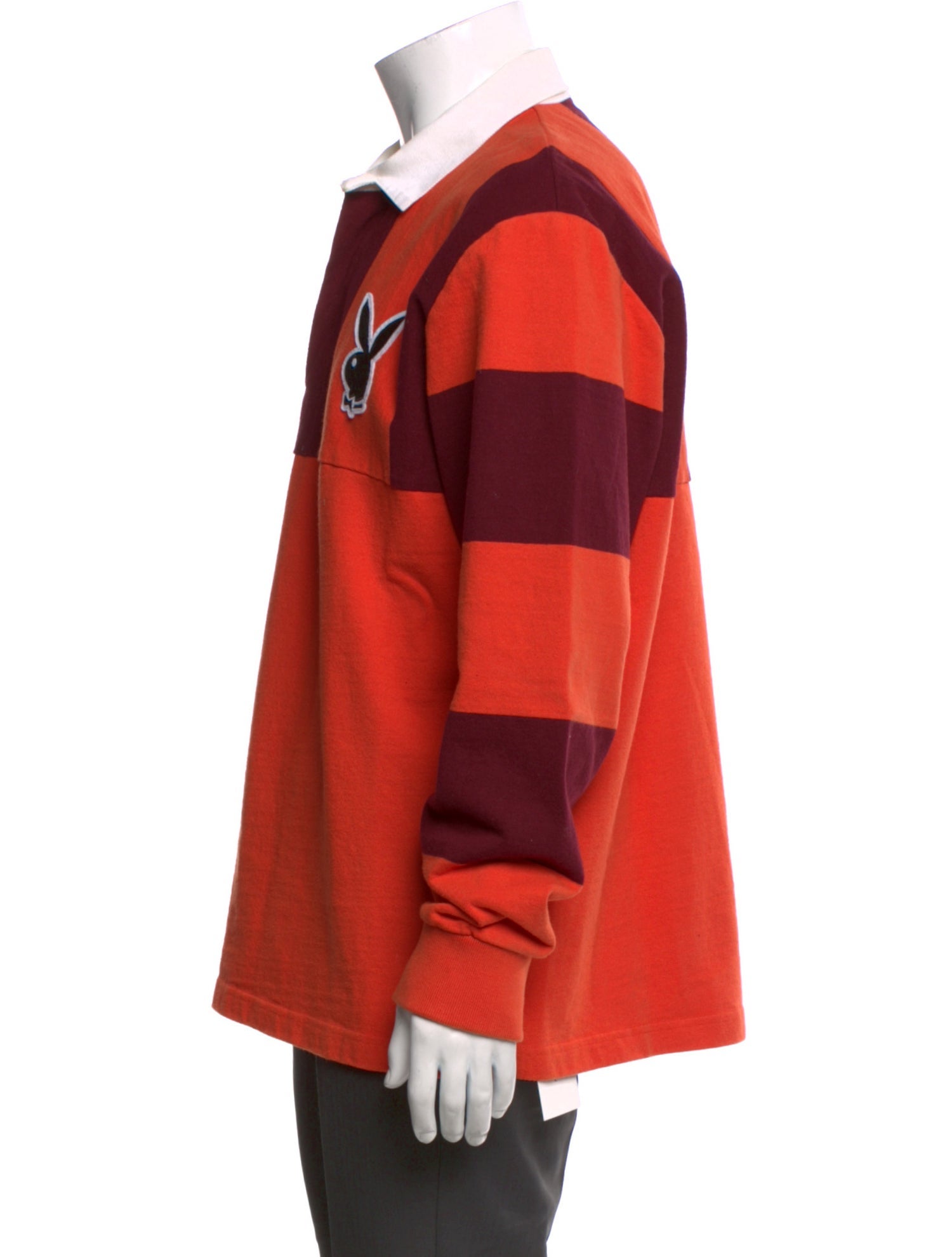 Supreme Playboy Rugby Colorblock Pattern Polo Shirt