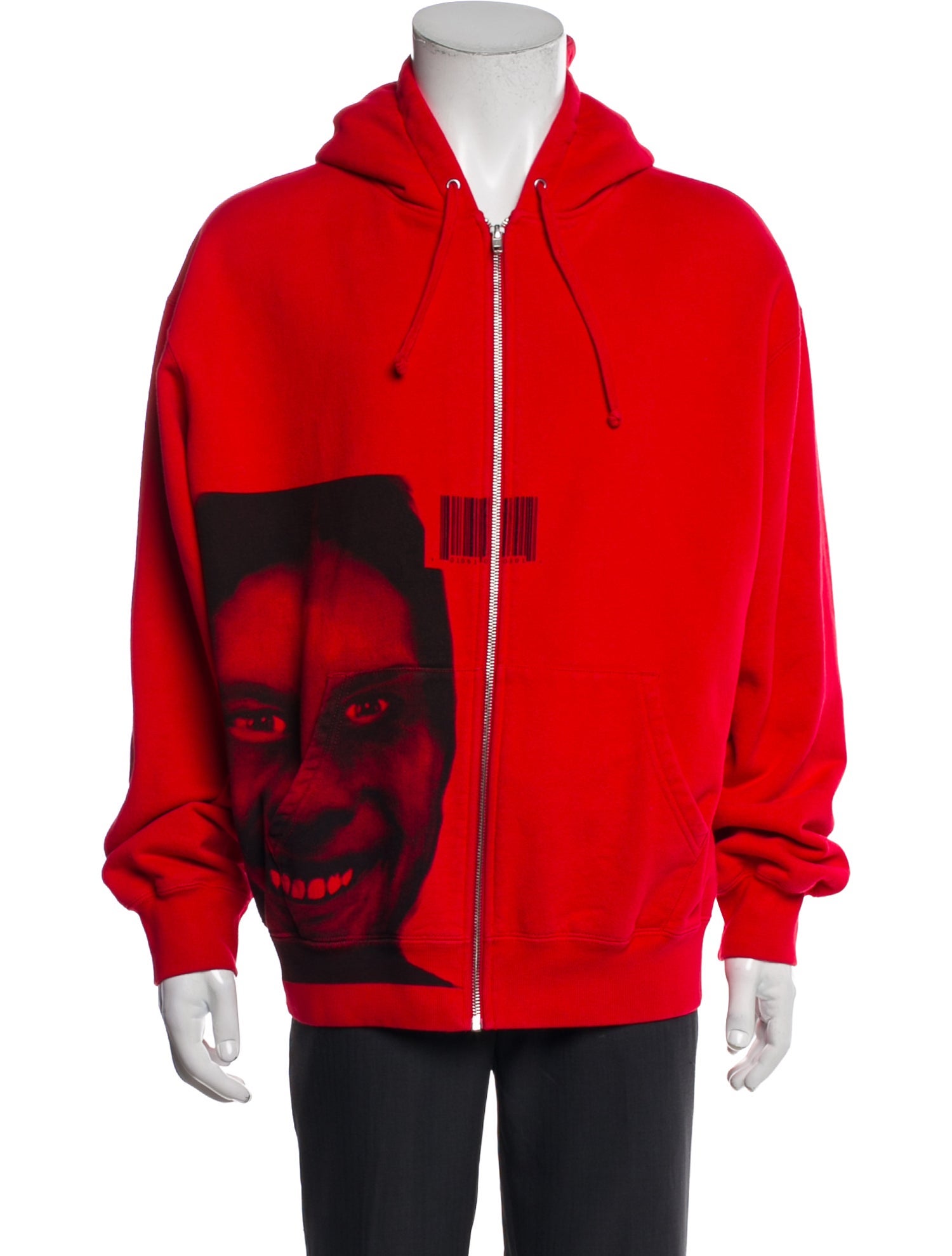 Supreme x Aphex Twin Zip Up Graphic Print Hoodie