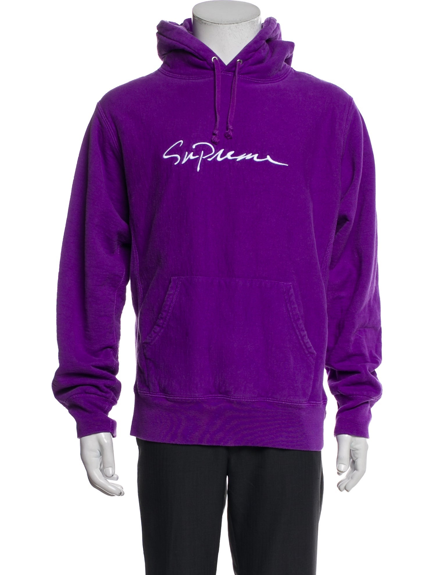 Supreme Graphic Print V-Neck Hoodie