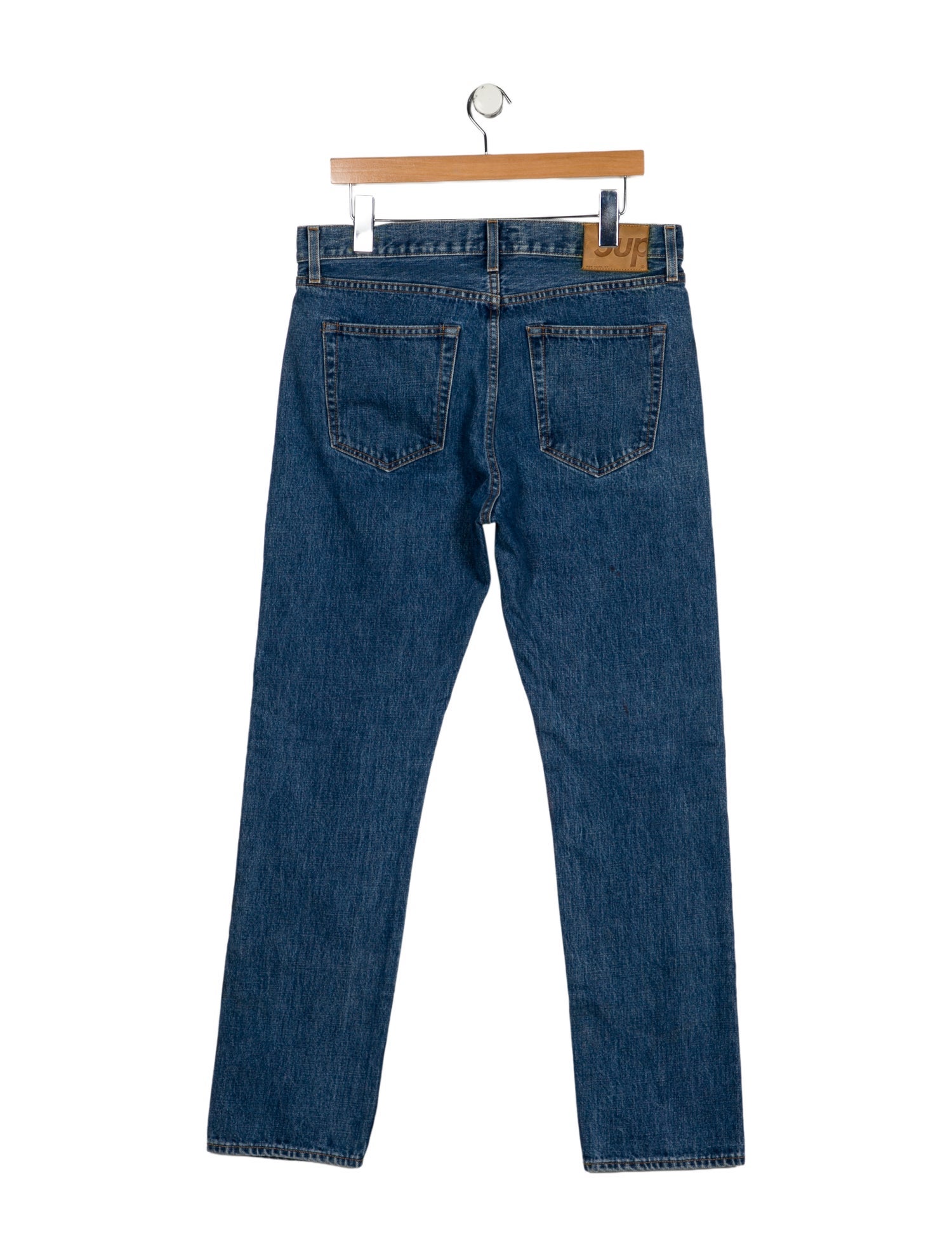 Supreme Low-Rise Straight Leg Jeans