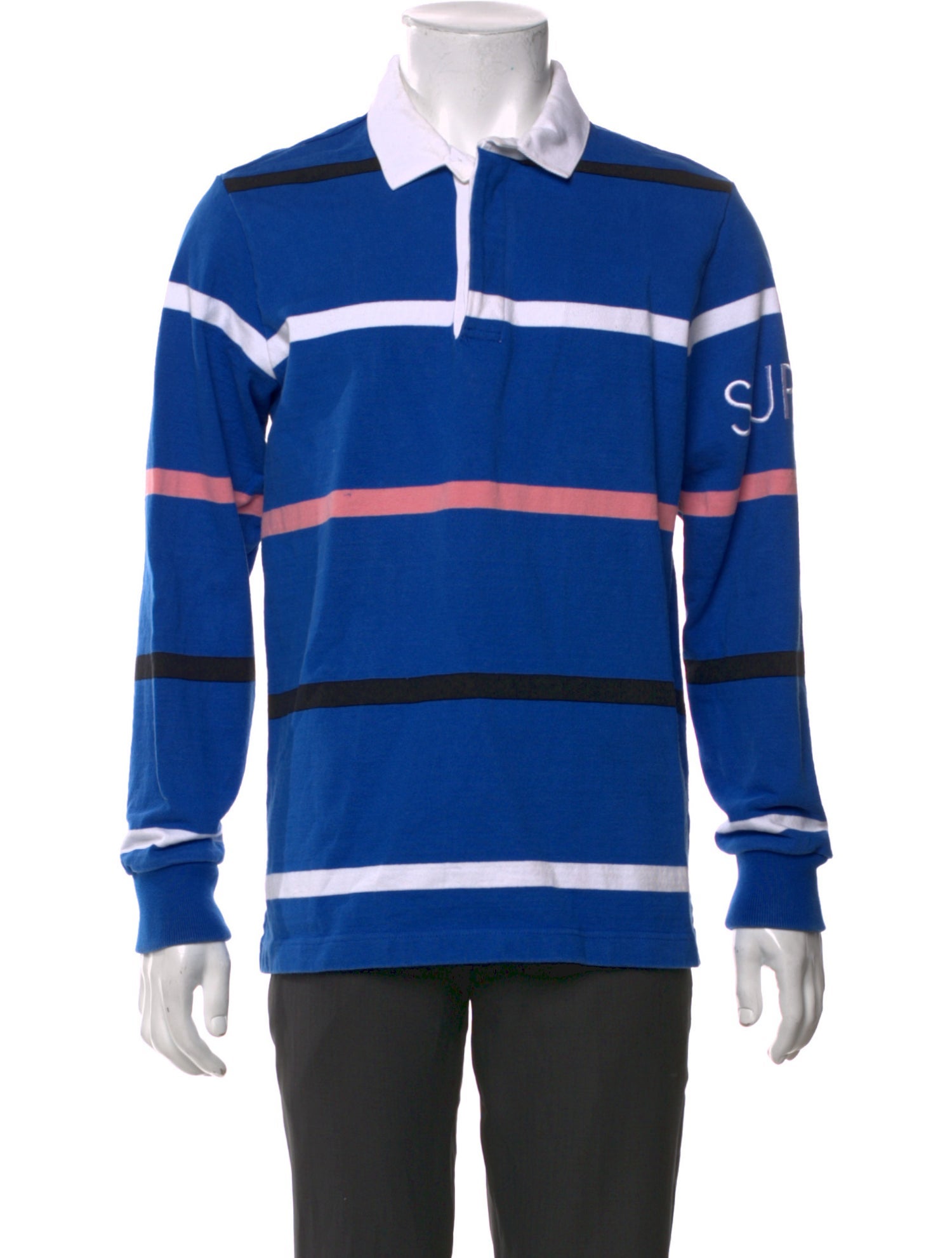 Supreme Striped V-Neck Polo Shirt