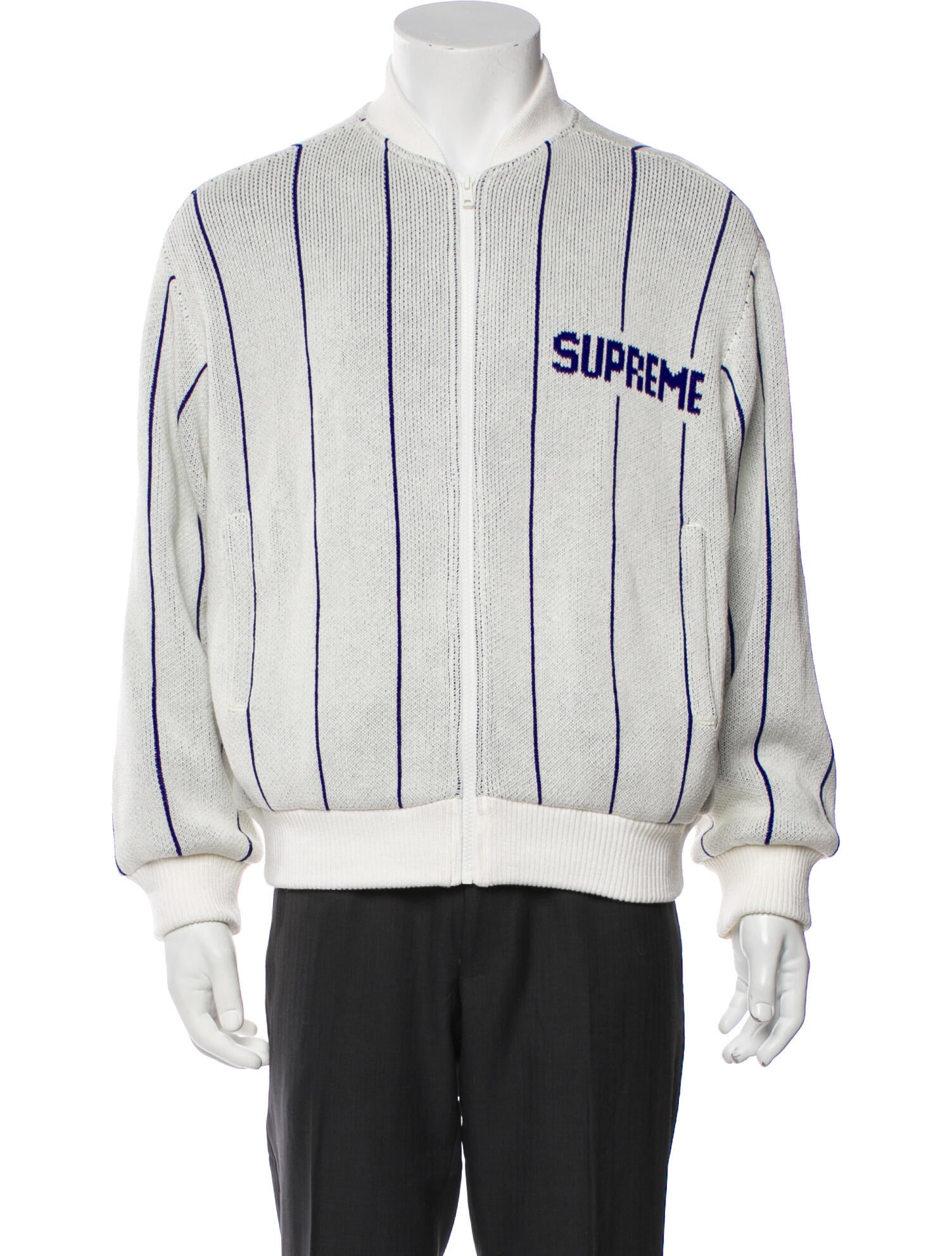 Supreme 2023 Pinstripe Varsity Jacket