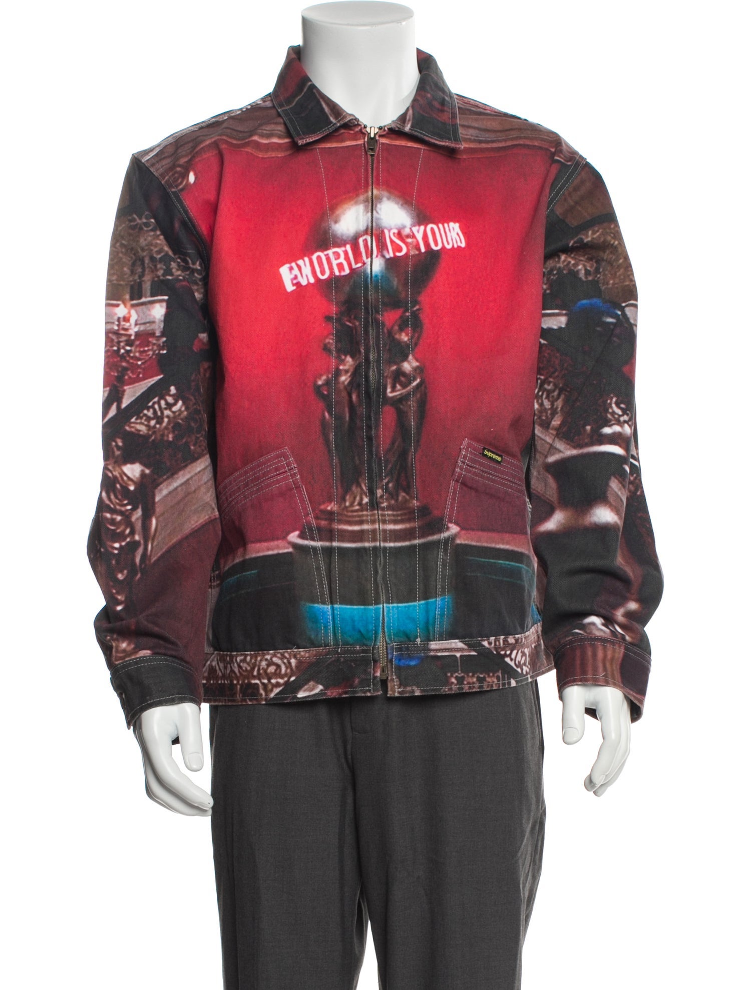 Supreme Scarface the World Is Yours Denim Printed Denim Jacket