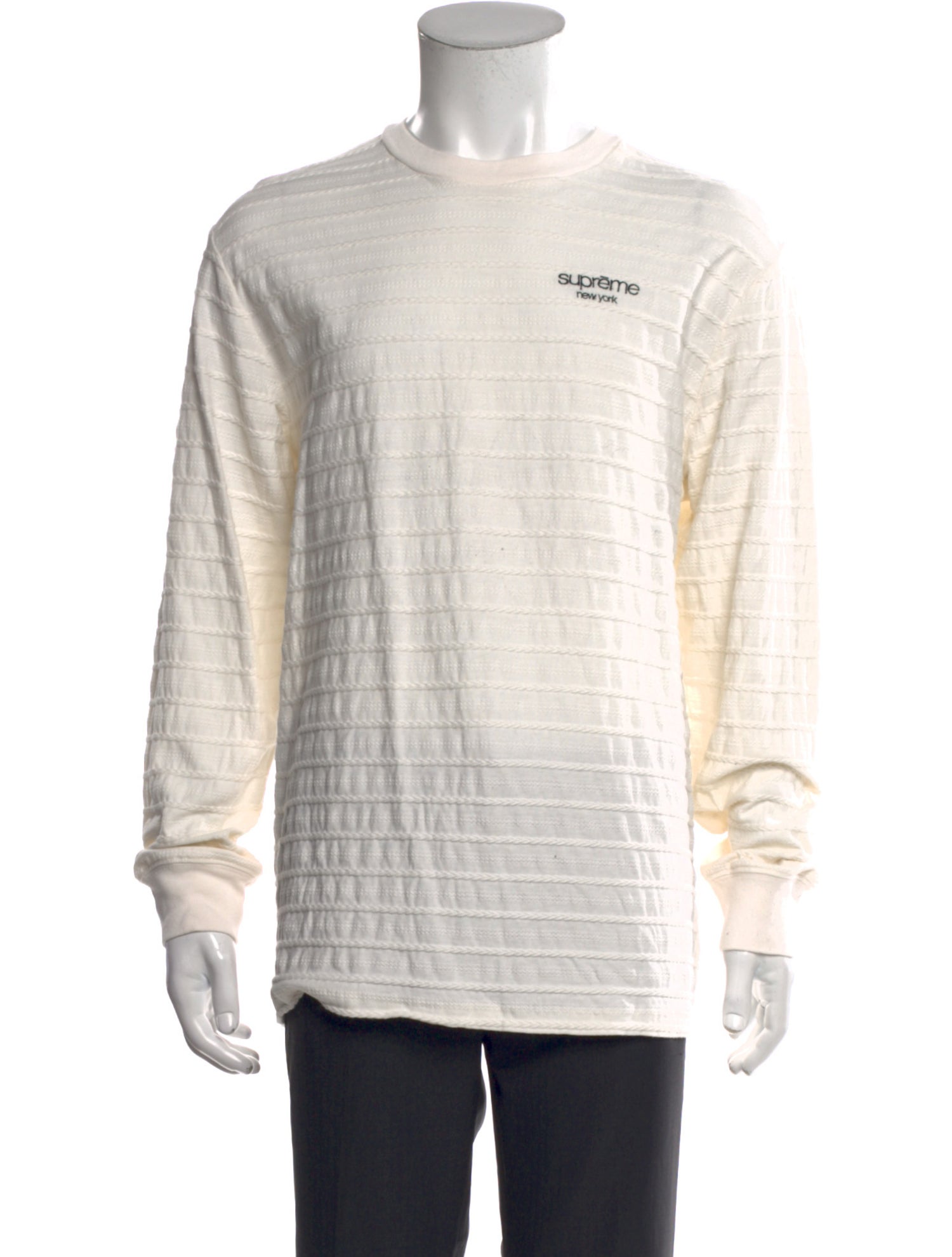 Supreme Textured Braided Graphic Print T-Shirt