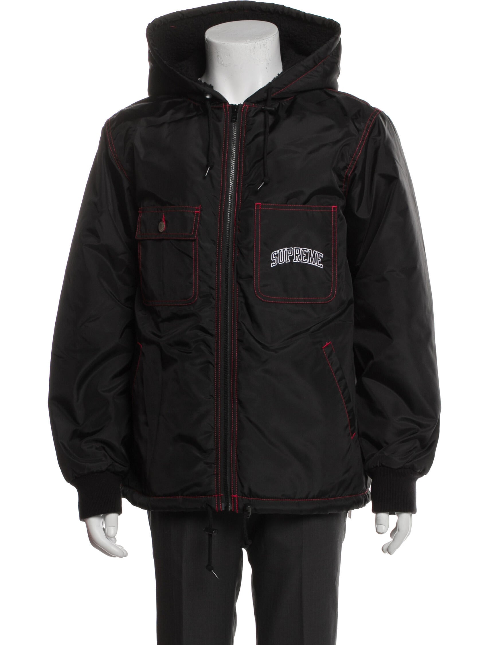 Supreme 2018 Sherpa Lined Nylon Zip Parka