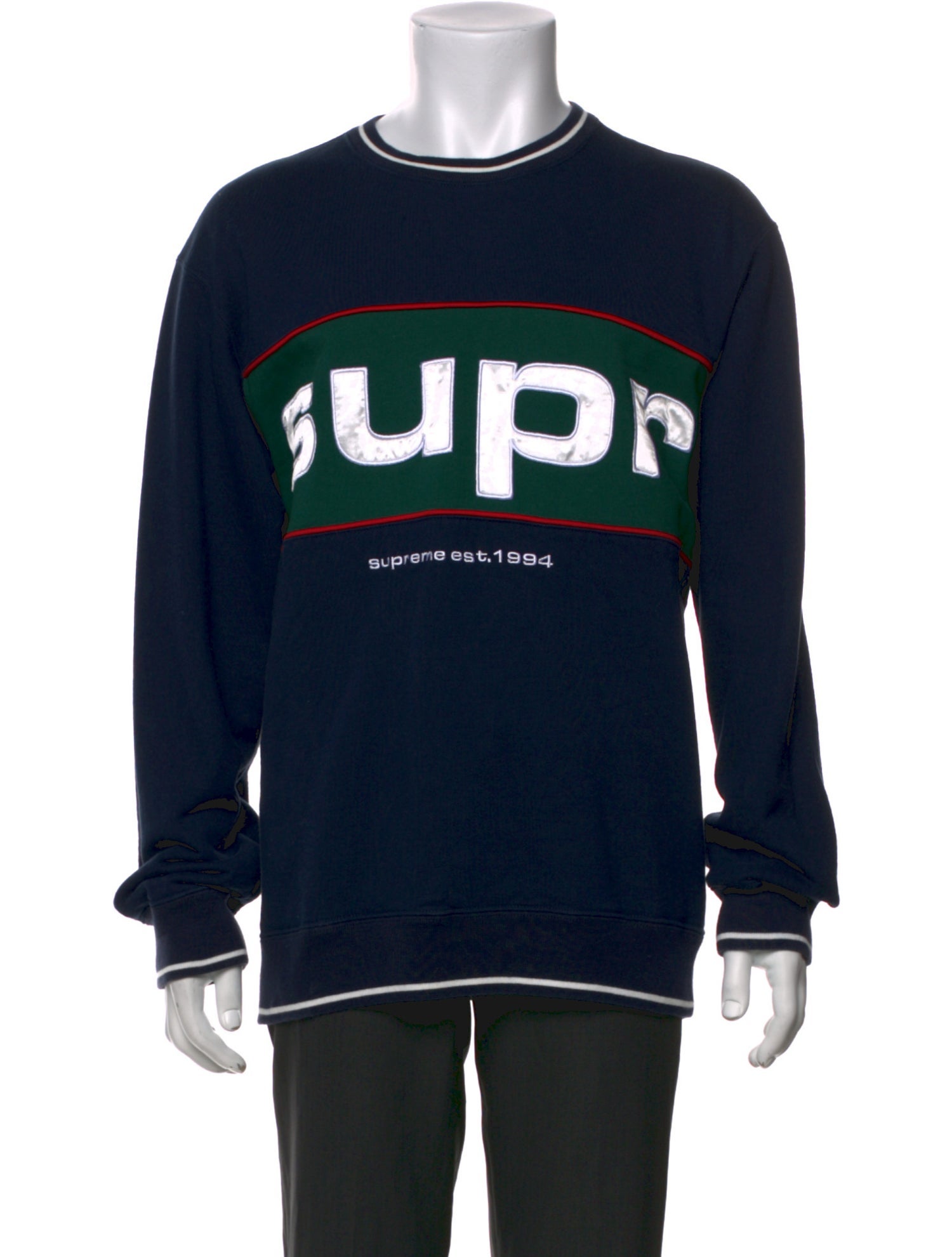 Supreme Graphic Print Crew Neck Sweatshirt