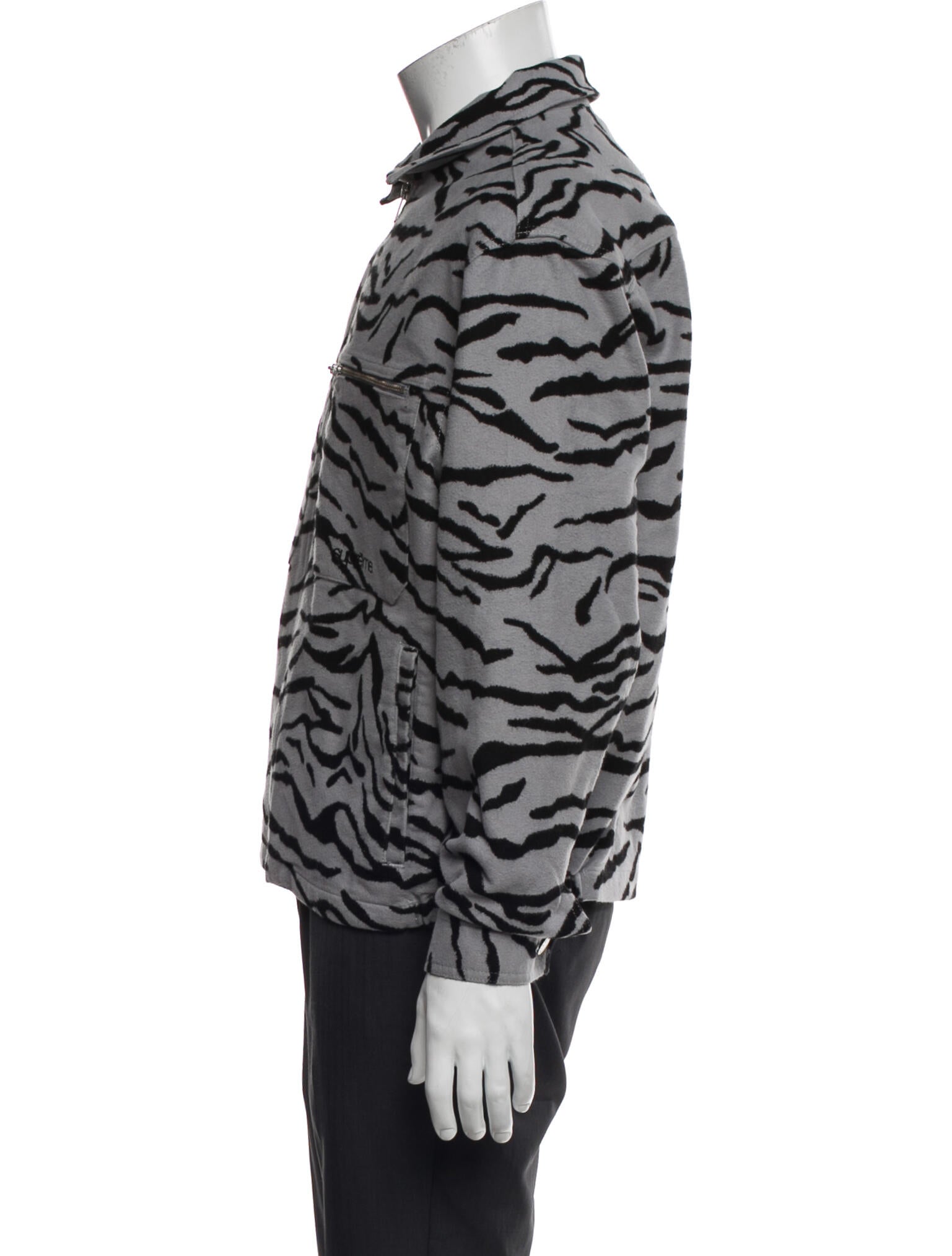 Supreme 2025 Moleskin Zebra Puffer Coat