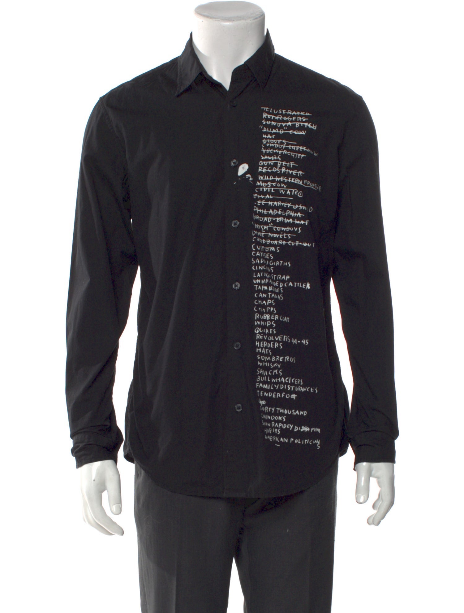 Supreme Graphic Print Long Sleeve Shirt